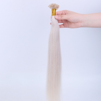 Color 60 Platinum Blonde Keratin U-tip Hair Extension