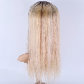 7X8＂Blonde Highlight White Silk Wefted Toppers