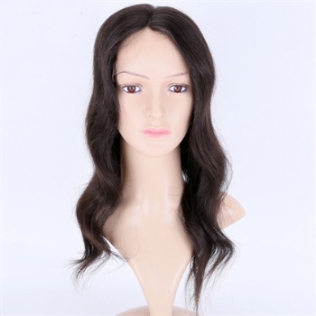 Natural Color Wave 7X8＂Weft With 4x4＂Lace Front Toppers