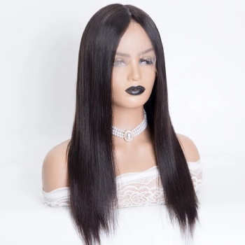 16in Natural Color Straight Virgin Hair, 4x4 Silk Base Medical Wigs
