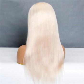 18in Pure White Slavic Virgin Hair, 5x5 Silk Base Medical Wigs