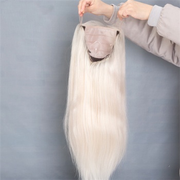 18in Pure White Slavic Virgin Hair, 5x5 Silk Base Medical Wigs