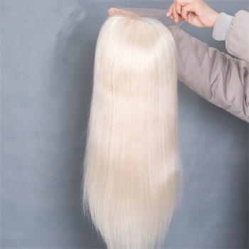18in Pure White Slavic Virgin Hair, 5x5 Silk Base Medical Wigs